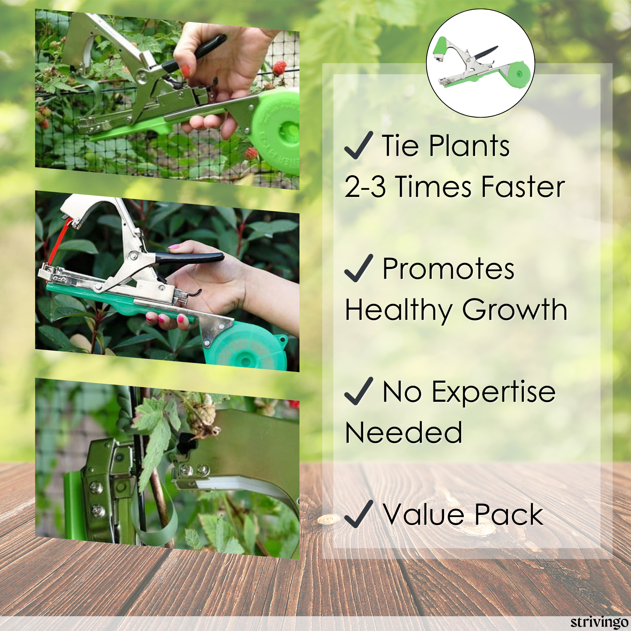 PlantTie™ | TieUp Plant Tying Machine with 10 Rolls of Tape