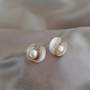 Cirelle™ | White Opal Gold Earrings