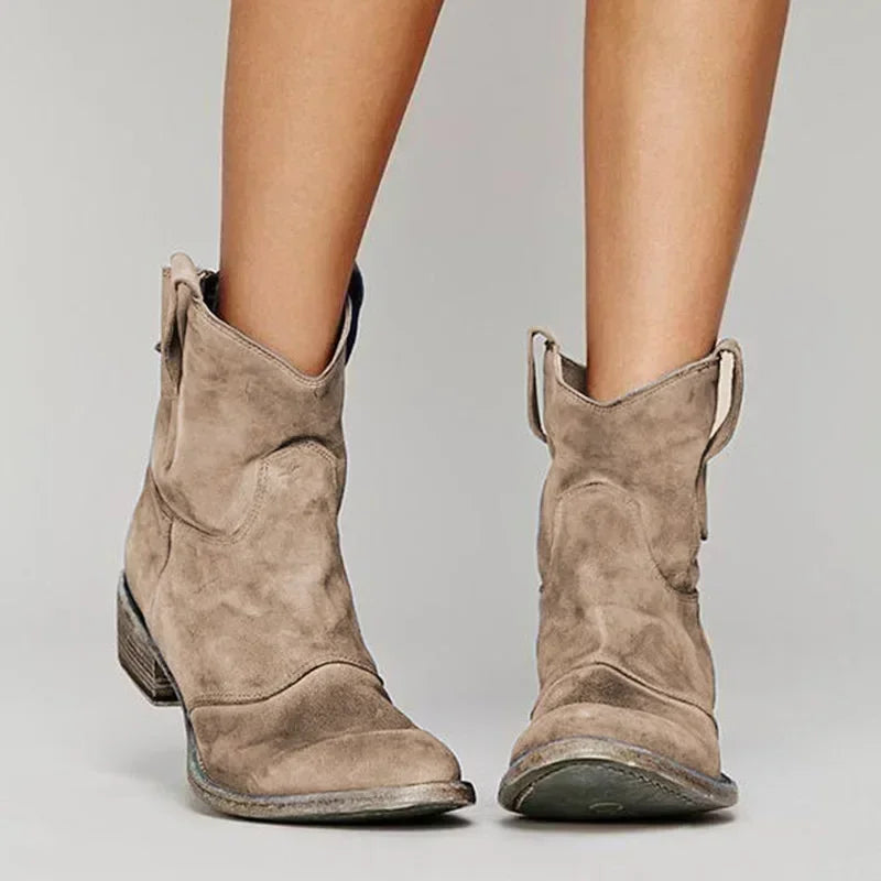 Hayley™ | Vintage Cowboy Ankle Boots