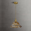 Vintage Brown Glass Pendant Light