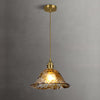Vintage Brown Glass Pendant Light