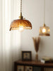 Vintage Brown Glass Pendant Light