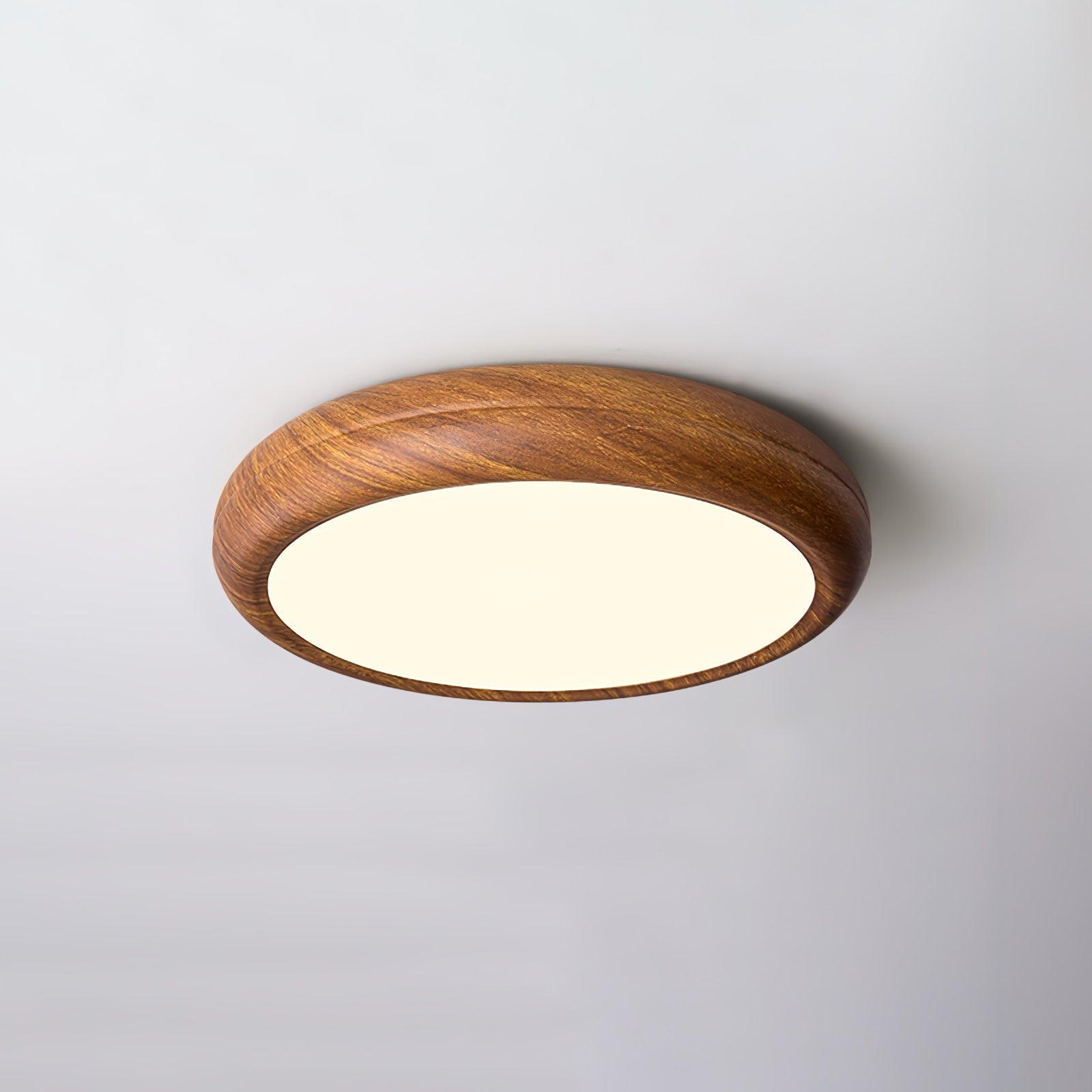 Wood Grain Round Ceiling Light