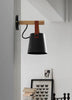 Conical Wall Light Made of Wood