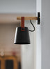 Conical Wall Light Made of Wood