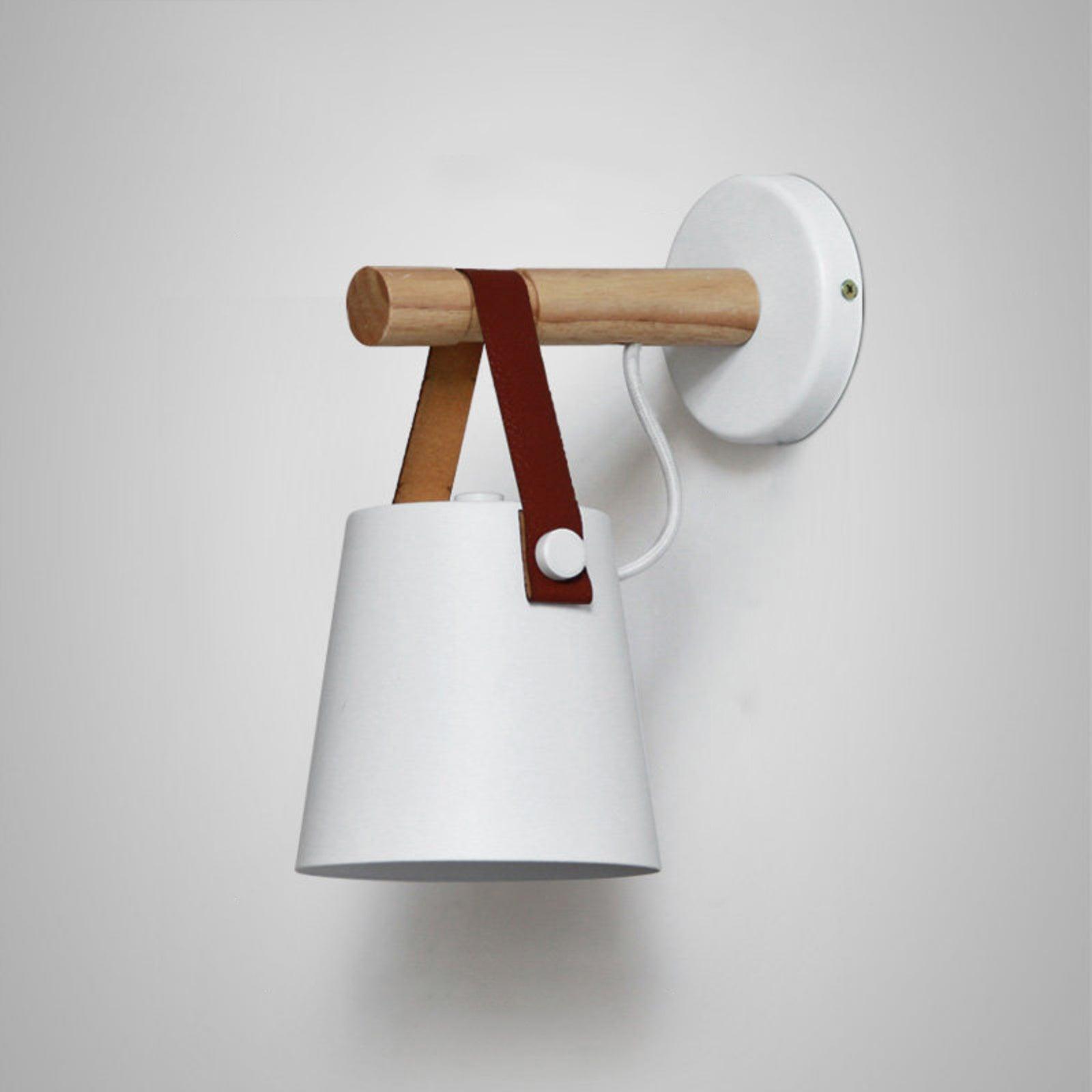 Conical Wall Light Made of Wood
