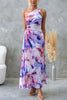 Dina™ | Floral One-Shoulder Pleated Maxi Dress