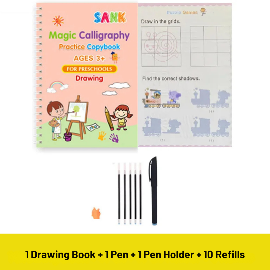 DesertWaves™ | Magic Practice Copybook | ✍️ Improves Handwriting & Boosts Penmanship