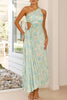 Dina™ | Floral One-Shoulder Pleated Maxi Dress