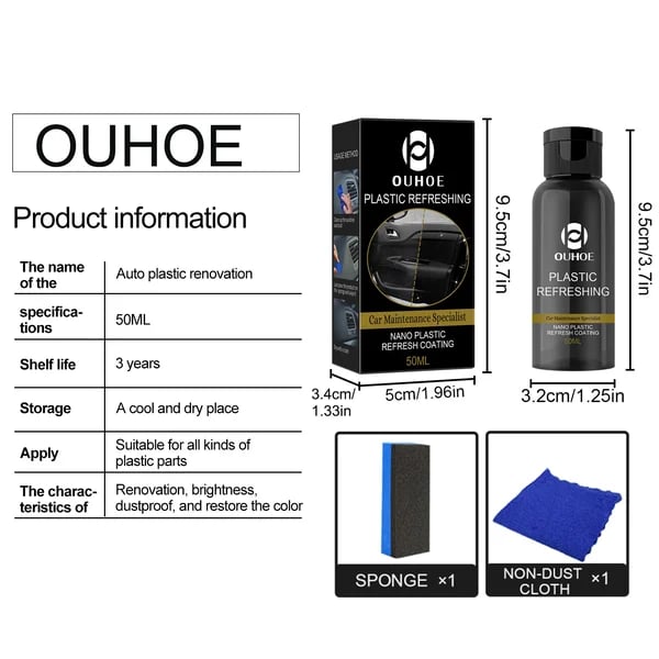 ShineGuard™ | Turn Faded Plastic Deep Black Again!
