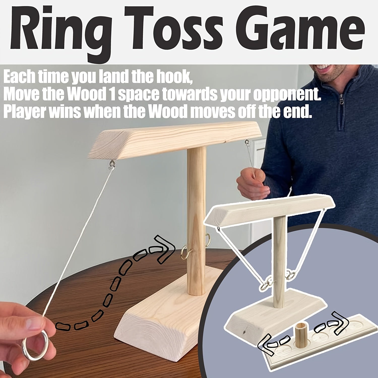 RingToss™ | Wooden Ring Toss Set