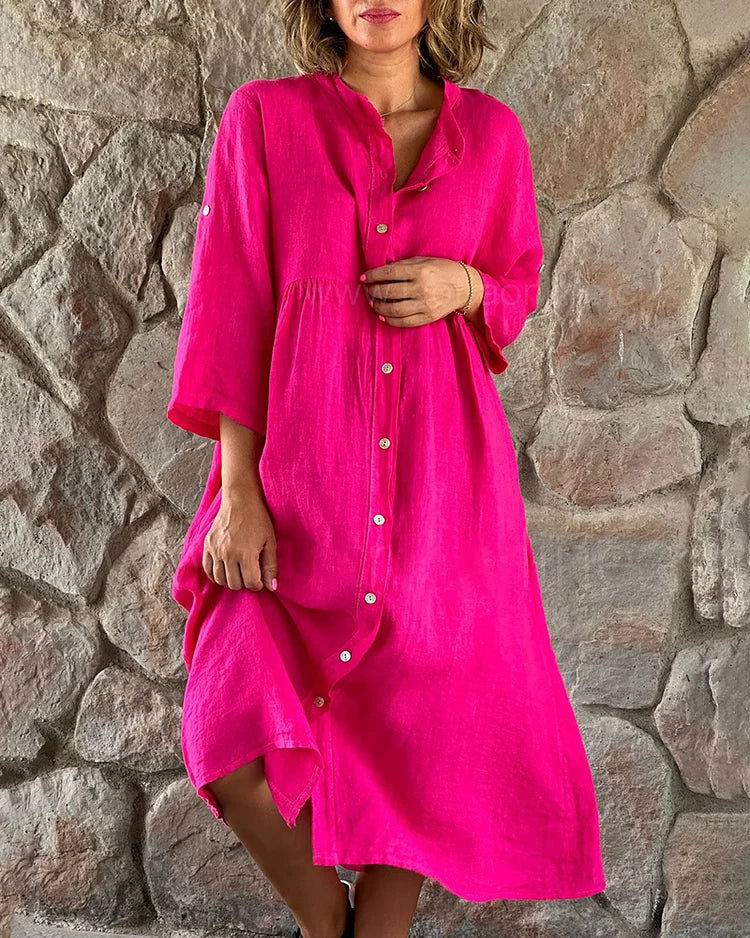 Valeria™ Linen Loose Shirt/Dress
