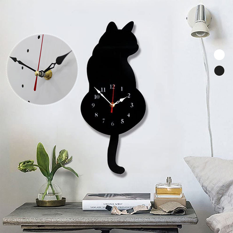TailTime™ | Nordic Cat Wagging Tail Wall Clock