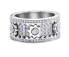 DiamondCraft™ | Handmade 3D Geometric Moving Gears Ring