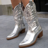 Paige™ | Elegant Metallic Cowboy Boots
