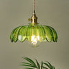 Vintage Glazed Floral Hanging Lamp