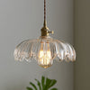 Vintage Glazed Floral Hanging Lamp