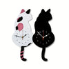 Time-Tail Black Cat Clock