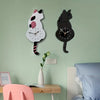 Time-Tail Black Cat Clock