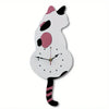 Time-Tail Black Cat Clock