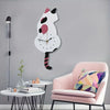 Time-Tail Black Cat Clock