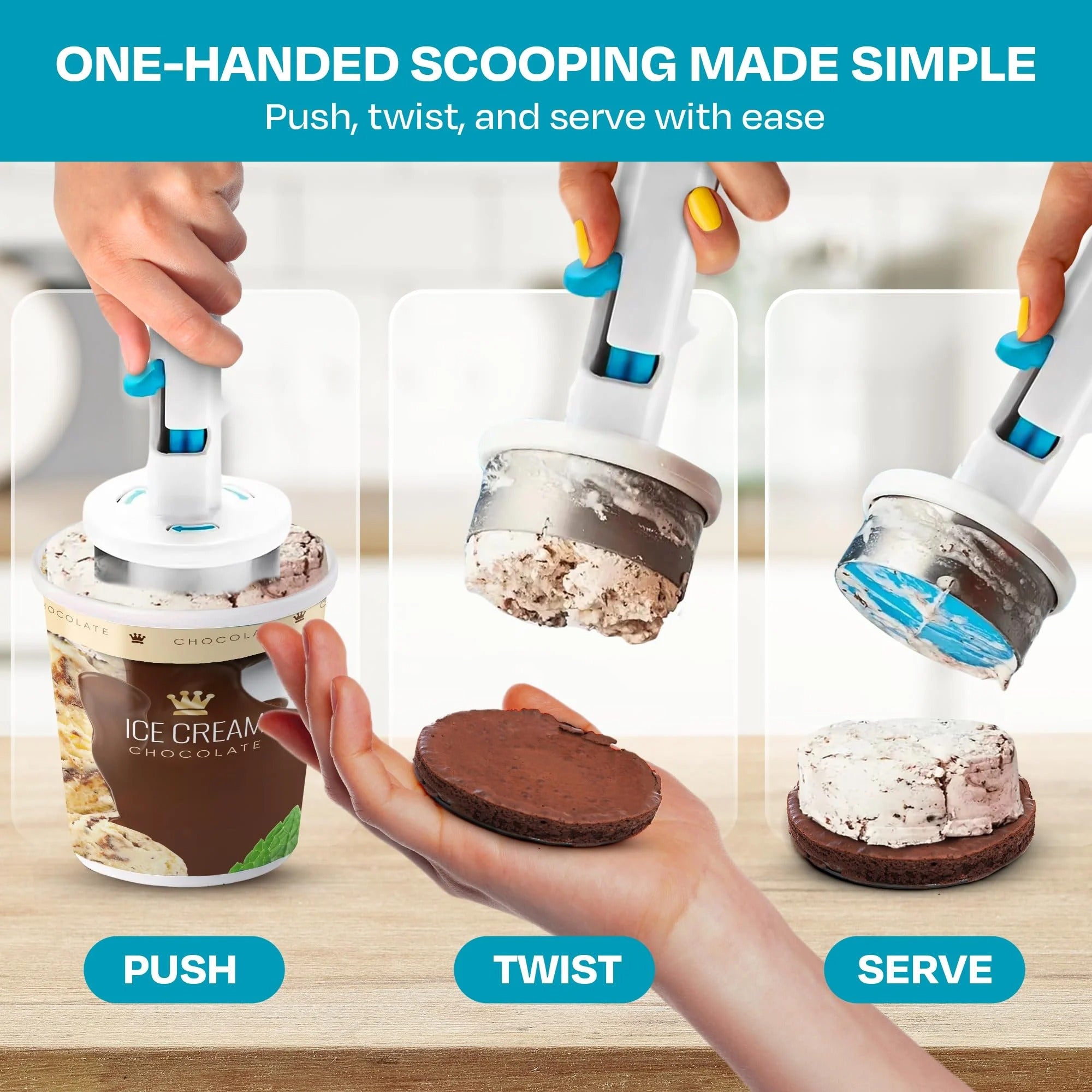 ScoopSlide™ | Perfect Ice Cream Discs — No Mess, Just Magic!