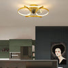 Flower LED Modern Flush Mount Ceiling Fan Lights with Remote Control