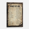 Names of God Wall Art Canvas Print