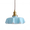 Retro Glass Flower Cream Hanging Lamp