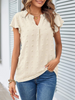 Tessia™ | Elegant Patchwork & Ruffle Blouse