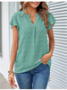 Tessia™ | Elegant Patchwork & Ruffle Blouse