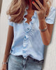 Celeste™ | Ruffled V-Neck Blouse
